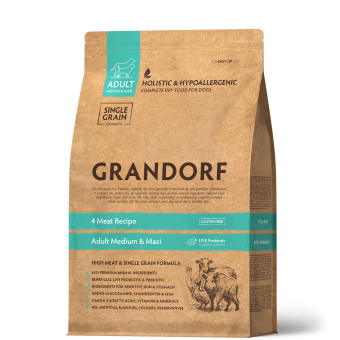 GRANDORF DOG 1кг 4 Meat PROBIOTIC MEDMAXI(4 мяса с пробиотик для соб ср и кр) 