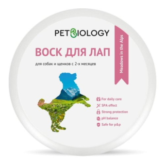 PetBiology Воск для лап собак, Альпийские луга, 150 мл (ПЕТБИОЛОДЖИ)