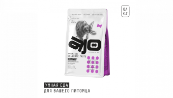 КОРМ AJO 400гр ДЛЯ ПРИВЕРЕДЛИВЫХ КОШЕК И КОТЯТ 