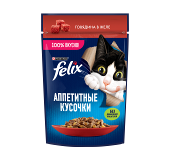 Феликс Аппетитные Кусочки Говядина 75гх26