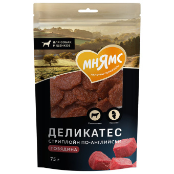 Мнямс Лакомство для собак Стриплойн по-английски 75 г (32002)