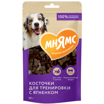Мнямс лак для собак Косточки с ягненком 90г 