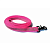 Поводок прорезиненный, УСИЛЕННЫЙ (черный) КАРАБИН 20мм*3,0м,РОЗОВЫЙ