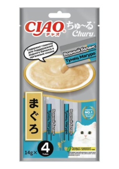 INABA ВЕТ Churu лакомство-пюре д/кошек тунец Магуро Водный баланс 14г * 4шт Инаба 4RU129