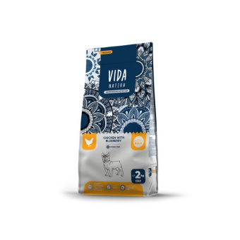 VIDA NATIVA 2кг для собак мини и мел пор из курицы с черникой 