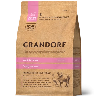 GRANDORF DOG 1кг Lamb Turkey puppi ягненок ндейкой для щенков