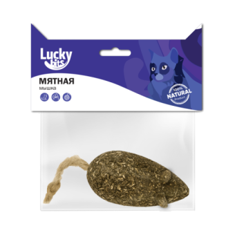 ЛАКОМСТВО Мышь из кошачьей мяты Lucky bits для кошек, 1 шт
