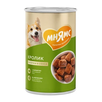 Мнямс Кусочки в соусе с кроликом для собак всех пород ФИТНЕС 400 г (30005)