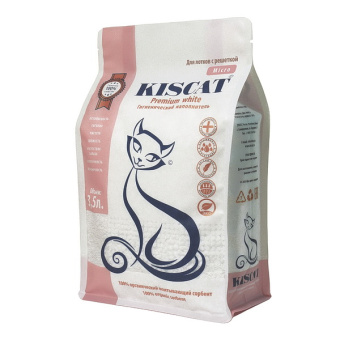 Наполнитель 3,5 л KISCAT Premium White Micro