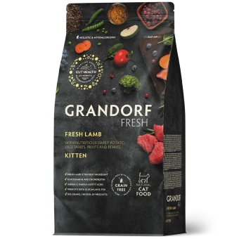 Grandorf fresh Сat 2кг kitten свежее мясо Ягн с бататом для КОТЯТ