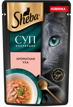 Корм Sheba Soup д/взр.кош Форель 28*70 г