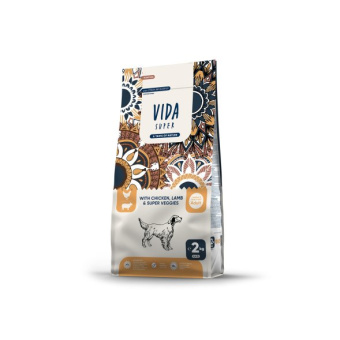 VIDA SUPER 2кг для собак ср и кр пор из курицы с ягненком и овощ