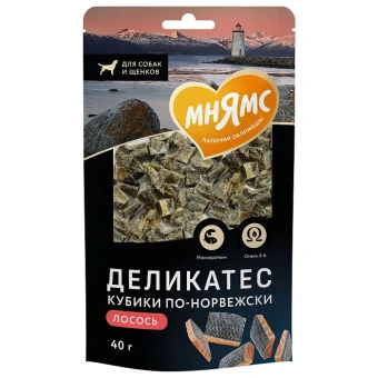 Лакомство Мнямс Деликатес Кубики по-норвежски для собак 40 г (35051)