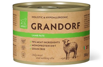Консервы для собак грандорф паштет из ягненок 200 г