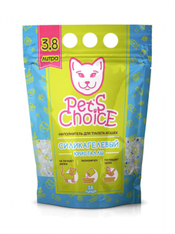 Наполнитель силик 3,8 л ШАРИКИ-КРИСТАЛЛЫ pets choice 