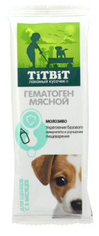ЛАКОМСТВО TITBIT Д/ЩЕНКОВ ГЕМАТОГЕН МЯСНОЙ 022504