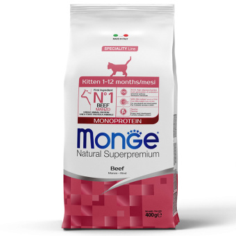 Monge Cat 400 гр Monoprotein для КОТЯТ с говядиной 