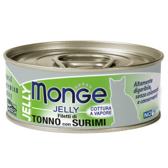 Monge jelly Adult cat конс 80г для вз кошек с тунцом и сурими