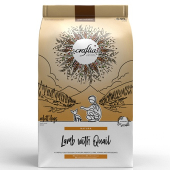 CRAFTIA NATURA 640гр для вз соб мини и мел пор Ягн с перепелкой 