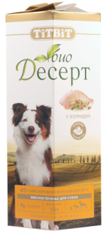 ЛАКОМСТВО Печенье Био десерт с курицей д/собак, 350г