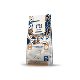 VIDA SUPER 2кг для собак ср и кр пор из курицы с индейкой и овощ