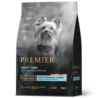 Premier dog 3кг salmon-turkey adult mini