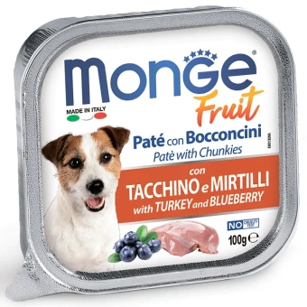 Monge Dog Fruit консервы для собак индейка с черникой 100г (30278)