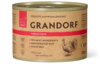 Консервы для собак грандорф паштет из индейки 200 г