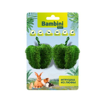 Игрушка Bambini Pets для грызунов Перчики из люфы. Количество 2 шт (34001)