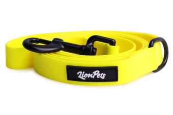 Поводок из биотана прошитый LionPets LP-730-7 (Жёлтый) (Размер 1 ширина 2,0 см, длина 1,5 метра)