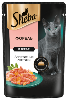 Шеба 75 гр вз.кош желе форель 28*75г