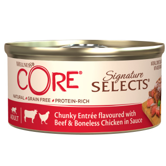 Велнес конс/кошек SignatureSelects,аппетит.кусочки говяд. и кур.филе в соусе,79гр