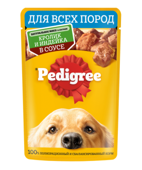 Педигри пауч д.вз.соб крол/инд 28*85г, 10227017